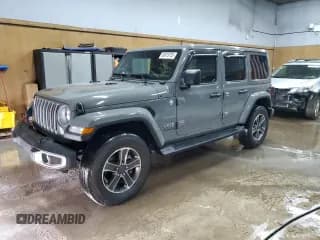 ✅ 2023 Jeep Wrangler Sahara • VIN: 1C4HJXEN9PW668433 • Лот: 66915705. Опубликован ранее на Copart с пробегом 18 333 миль. Бесплатный доступ к архиву аукционных продаж из США и подробный отчёт об истории автомобиля на DreamBid. Изображение 1.