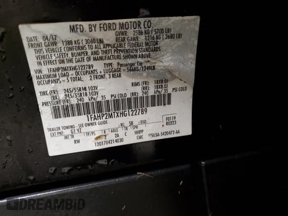 ✅ 2017 Ford Police Interceptor • VIN: 1FAHP2MTXHG122789 • Lot: 85469484. Listed on Copart with 136,406 mi. Free auction sales archive from the USA and detailed vehicle history report at DreamBid. Image 12.