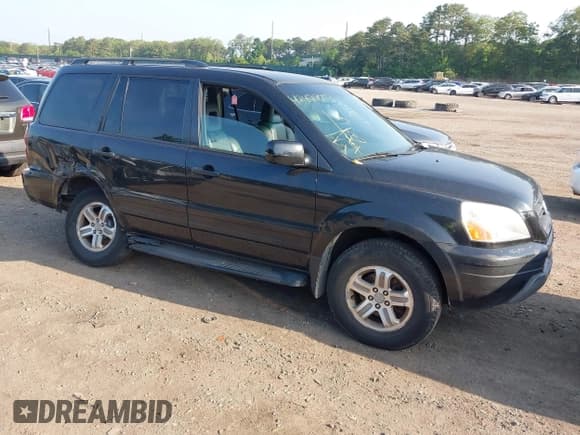 ✅ 2003 Honda Pilot EX • VIN: 2HKYF18763H605799 • Lot: 42478003. Listed on IAAI with 216,563 mi. Free auction sales archive from the USA and detailed vehicle history report at DreamBid. Image 1.
