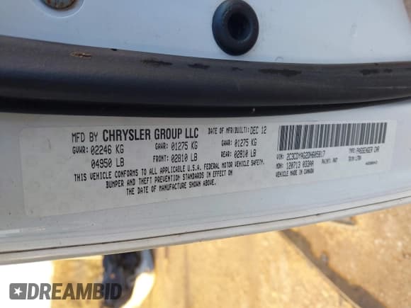 ✅ 2013 Dodge Challenger Rallye Redline • VIN: 2C3CDYAG2DH605817 • Lot: 40813689. Wystawiony na IAAI z przebiegiem 210 112 mil. Bezpłatny archiwum sprzedaży aukcyjnych z USA i szczegółowy raport historii pojazdu na DreamBid. Zdjęcie 9.