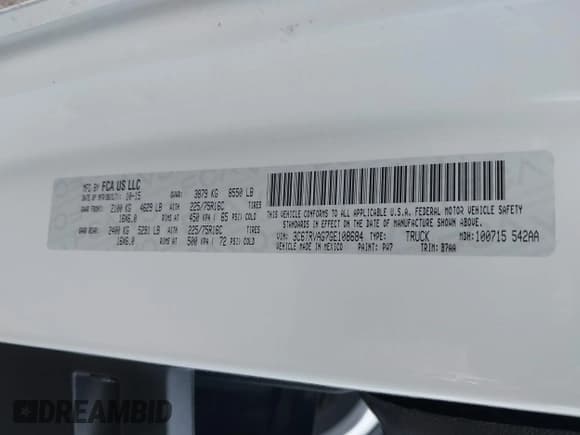 ✅ 2016 Ram ProMaster Cargo • VIN: 3C6TRVAG7GE108684 • Lot: 43622830. Listed on IAAI with 139,496 mi. Free auction sales archive from the USA and detailed vehicle history report at DreamBid. Image 9.