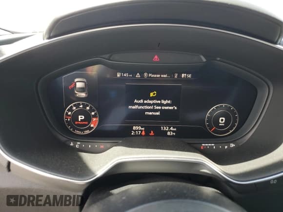 ✅ 2023 Audi TTS • VIN: TRUA1AFV5P1008454 • Lot: 56444184. Listed on Copart with 899 mi. Free auction sales archive from the USA and detailed vehicle history report at DreamBid. Image 9.