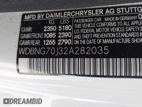 ✅ 2002 Mercedes-Benz S 430 • VIN: WDBNG70J32A282035 • Lot: 41817988. Listed on IAAI with 94,662 mi. Free auction sales archive from the USA and detailed vehicle history report at DreamBid. Image 9.