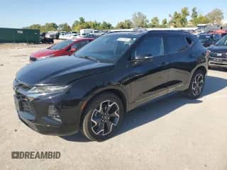 2022 Chevrolet Blazer RS with VIN 3GNKBKRS7NS122364, listed as a Copart auction lot 84411355 with 74,320 mi miles and Salvage title. Bid and sale history available at DreamBid. Image 1.