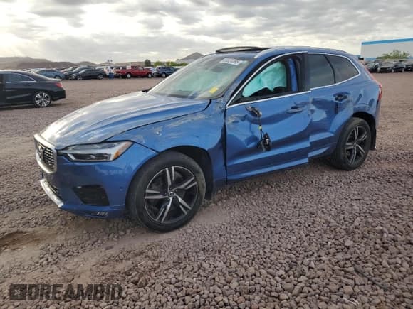 ✅ 2019 Volvo XC60 R-Design • VIN: YV4A22RMXK1353016 • Lot: 53624895. Listed on Copart with 51,498 mi. Free auction sales archive from the USA and detailed vehicle history report at DreamBid. Image 1.