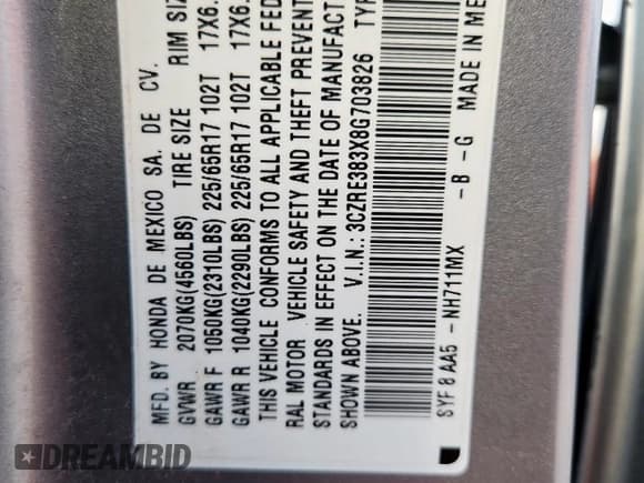 ✅ 2008 Honda CR-V LX • VIN: 3CZRE383X8G703826 • Lot: 70872335. Wystawiony na Copart z przebiegiem 79 647 mil. Bezpłatny archiwum sprzedaży aukcyjnych z USA i szczegółowy raport historii pojazdu na DreamBid. Zdjęcie 14.
