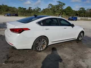 2015 Hyundai Genesis 3.8L z VIN KMHGN4JEXFU089588, wystawiony jako Copart lot #79562104 z przebiegiem 59 439 mil mil oraz Nie do naprawy • Non repairable. Historia ofert i sprzedaży dostępna na DreamBid. Obrazek 3.