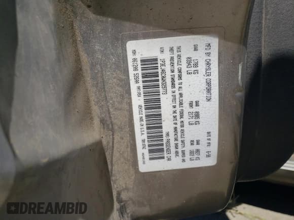 ✅ 1998 Plymouth Breeze • VIN: 1P3EJ46C0WN329773 • Lot: 67403844. Listed on Copart with Not provided. Free auction sales archive from the USA and detailed vehicle history report at DreamBid. Image 12.