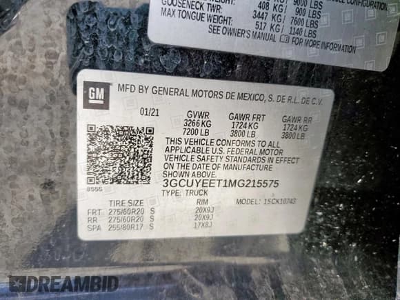 ✅ 2021 Chevrolet Silverado 1500 RST • VIN: 3GCUYEET1MG215575 • Lot: 66200805. Listed on Copart with 102,320 mi. Free auction sales archive from the USA and detailed vehicle history report at DreamBid. Image 12.