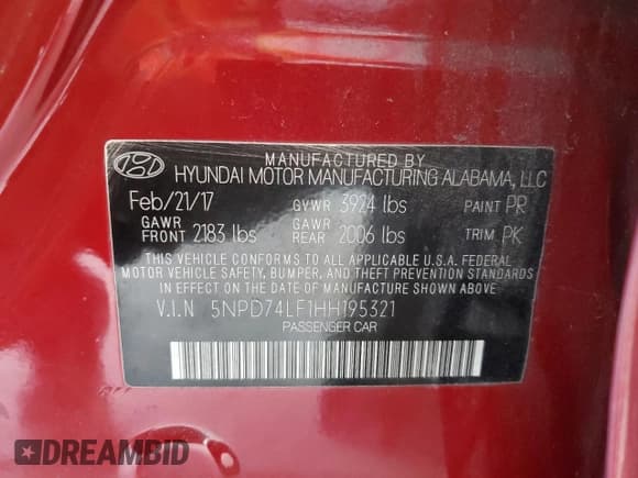 ✅ 2017 Hyundai Elantra SE • VIN: 5NPD74LF1HH195321 • Лот: 89558835. Опубликован ранее на Copart с пробегом 158 624 миль. Бесплатный доступ к архиву аукционных продаж из США и подробный отчёт об истории автомобиля на DreamBid. Изображение 14.