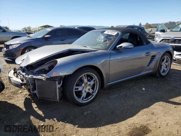 ✅ 2005 Porsche Boxster • VIN: WP0CA29805S710462 • Lot: 71631854. Listed on Copart with 62,783 mi. Free auction sales archive from the USA and detailed vehicle history report at DreamBid. Image 1.
