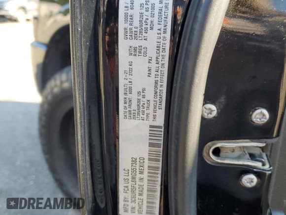 ✅ 2021 Ram 2500 Laramie • VIN: 3C6UR5FL8MG557382 • Lot: 80746475. Wystawiony na Copart z przebiegiem 69 960 mil. Bezpłatny archiwum sprzedaży aukcyjnych z USA i szczegółowy raport historii pojazdu na DreamBid. Zdjęcie 12.