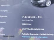 ✅ 2021 Tesla Model S Long Range Plus • VIN: 5YJSA1E24MF426299 • Lot: 41673498. Wystawiony na IAAI z przebiegiem 102 035 mil. Bezpłatny archiwum sprzedaży aukcyjnych z USA i szczegółowy raport historii pojazdu na DreamBid. Zdjęcie 15.