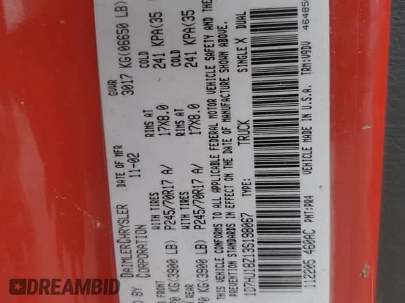 2003 Dodge 1500 ST с VIN 1D7HU18Z13S198067, выставлен на аукционе Copart как лот 50089065 с пробегом 238 331 миль миль и Списание • Salvage title. История ставок и продаж доступна на DreamBid. Изображение 12.