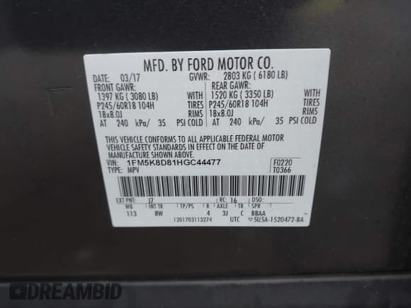 ✅ 2017 Ford Explorer XLT • VIN: 1FM5K8D81HGC44477 • Lot: 42017272. Wystawiony na IAAI z przebiegiem Nie podano. Bezpłatny archiwum sprzedaży aukcyjnych z USA i szczegółowy raport historii pojazdu na DreamBid. Zdjęcie 9.