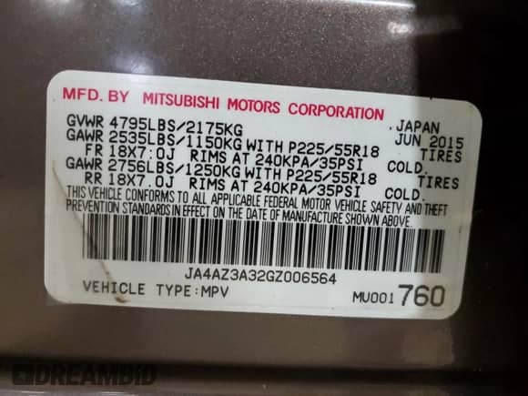 2016 Mitsubishi Outlander SE с VIN JA4AZ3A32GZ006564, выставлен на аукционе Copart как лот 90465775 с пробегом 146 106 миль миль и Чистый • Clean title. История ставок и продаж доступна на DreamBid. Изображение 13.