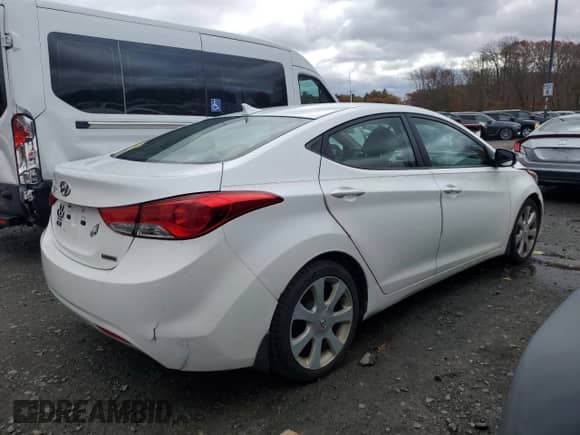 2013 Hyundai Elantra GLS with VIN 5NPDH4AE1DH256314, listed as a Copart auction lot 90115495 with 115,073 mi miles and Salvage title. Bid and sale history available at DreamBid. Image 3.
