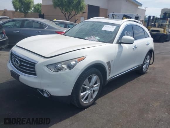 ✅ 2015 Infiniti QX70 • VIN: JN8CS1MU9FM381282 • Lot: 42783875. Wystawiony na IAAI z przebiegiem 154 178 mil. Bezpłatny archiwum sprzedaży aukcyjnych z USA i szczegółowy raport historii pojazdu na DreamBid. Zdjęcie 2.