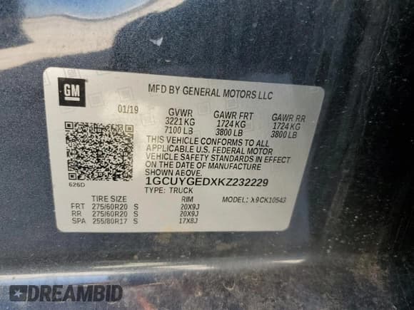 ✅ 2019 Chevrolet Silverado 1500 LTZ • VIN: 1GCUYGEDXKZ232229 • Lot: 66393784. Wystawiony na Copart z przebiegiem 128 658 mil. Bezpłatny archiwum sprzedaży aukcyjnych z USA i szczegółowy raport historii pojazdu na DreamBid. Zdjęcie 14.