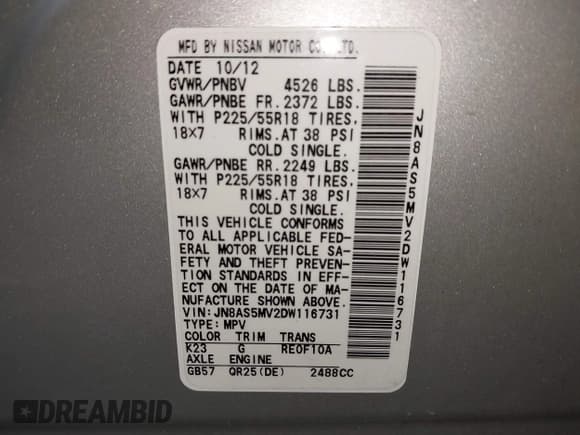 ✅ 2013 Nissan Rogue S • VIN: JN8AS5MV2DW116731 • Lot: 42936076. Wystawiony na IAAI z przebiegiem 108 890 mil. Bezpłatny archiwum sprzedaży aukcyjnych z USA i szczegółowy raport historii pojazdu na DreamBid. Zdjęcie 9.