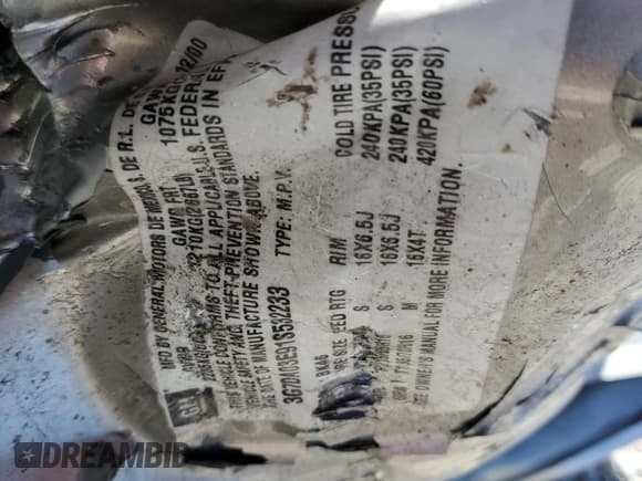 ✅ 2001 Pontiac Aztek GT • VIN: 3G7DA03E91S532233 • Lot: 57128595. Wystawiony na Copart z przebiegiem Nie podano. Bezpłatny archiwum sprzedaży aukcyjnych z USA i szczegółowy raport historii pojazdu na DreamBid. Zdjęcie 13.