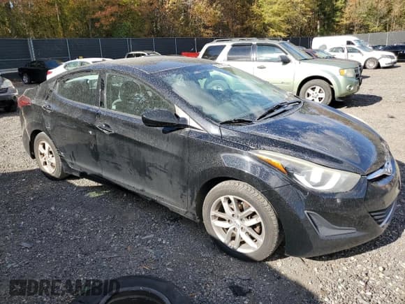 ✅ 2014 Hyundai Elantra SE • VIN: 5NPDH4AE3EH531716 • Lot: 89712185. Listed on Copart with 103,540 mi. Free auction sales archive from the USA and detailed vehicle history report at DreamBid. Image 4.