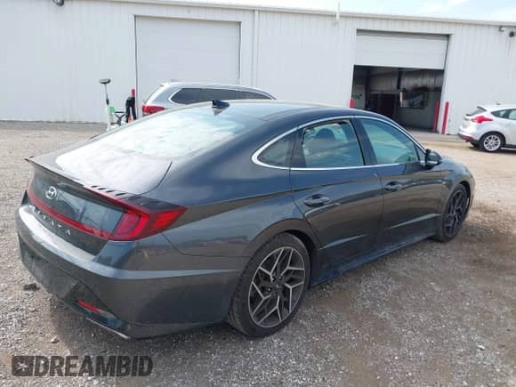 2021 Hyundai Sonata N Line with VIN 5NPEK4JC5MH108963, listed as a IAAI auction lot 43195113 with 101,460 mi miles and . Bid and sale history available at DreamBid. Image 4.