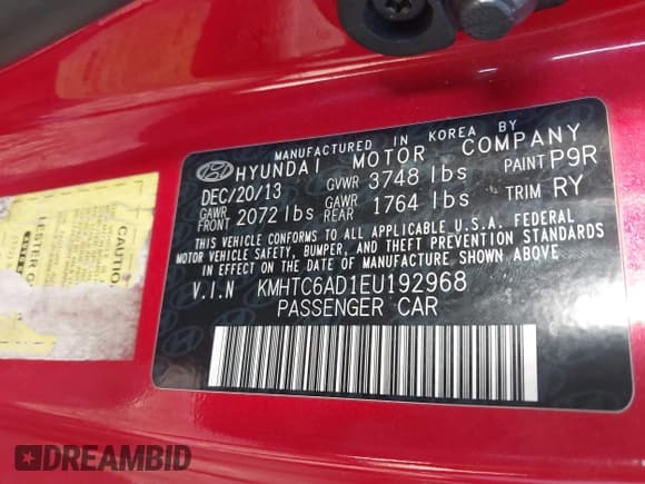 ✅ 2014 Hyundai Veloster • VIN: KMHTC6AD1EU192968 • Lot: 43274006. Wystawiony na IAAI z przebiegiem Nie podano. Bezpłatny archiwum sprzedaży aukcyjnych z USA i szczegółowy raport historii pojazdu na DreamBid. Zdjęcie 9.