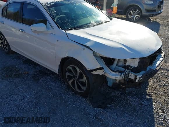 ✅ 2016 Honda Accord EX-L • VIN: 1HGCR2F85GA035487 • Lot: 43786366. Listed on IAAI with 86,863 mi. Free auction sales archive from the USA and detailed vehicle history report at DreamBid. Image 1.