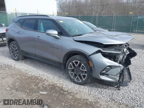 ✅ 2023 Chevrolet Blazer RS • VIN: 3GNKBKRS1PS185611 • Lot: 41779239. Listed on IAAI with 33,209 mi. Free auction sales archive from the USA and detailed vehicle history report at DreamBid. Image 1.