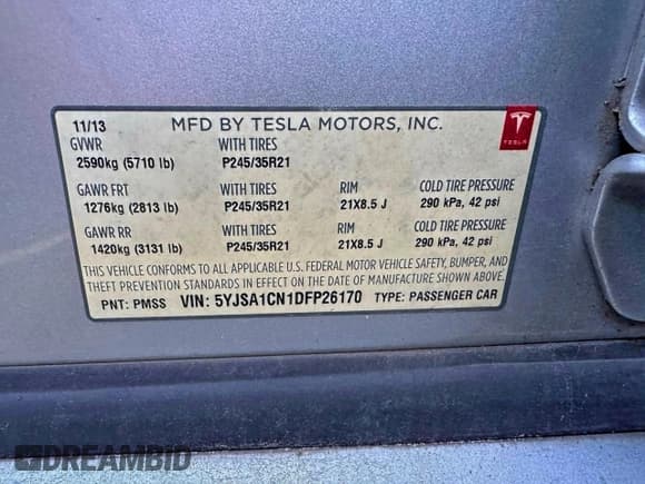 ✅ 2013 Tesla Model S • VIN: 5YJSA1CN1DFP26170 • Lot: 96016875. Wystawiony na Copart z przebiegiem Nie podano. Bezpłatny archiwum sprzedaży aukcyjnych z USA i szczegółowy raport historii pojazdu na DreamBid. Zdjęcie 10.