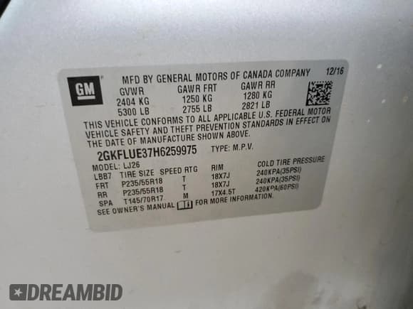 ✅ 2017 GMC Terrain SLT • VIN: 2GKFLUE37H6259975 • Lot: 93443765. Wystawiony na Copart z przebiegiem 125 239 mil. Bezpłatny archiwum sprzedaży aukcyjnych z USA i szczegółowy raport historii pojazdu na DreamBid. Zdjęcie 14.