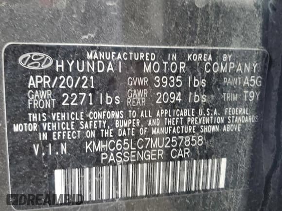 ✅ 2021 Hyundai Ioniq Blue • VIN: KMHC65LC7MU257858 • Lot: 48404195. Wystawiony na Copart z przebiegiem 43 521 mil. Bezpłatny archiwum sprzedaży aukcyjnych z USA i szczegółowy raport historii pojazdu na DreamBid. Zdjęcie 13.