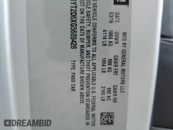 2016 Chevrolet Corvette Z06 3LZ с VIN 1G1YT2D6XG5609428, выставлен на аукционе Copart как лот 73234884 с пробегом 67 602 миль миль и Списание • Salvage title. История ставок и продаж доступна на DreamBid. Изображение 12.