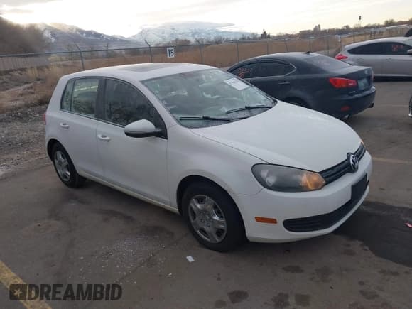 ✅ 2010 Volkswagen Golf • VIN: WVWDB7AJ6AW406990 • Lot: 41506320. Listed on IAAI with 152,692 mi. Free auction sales archive from the USA and detailed vehicle history report at DreamBid. Image 1.