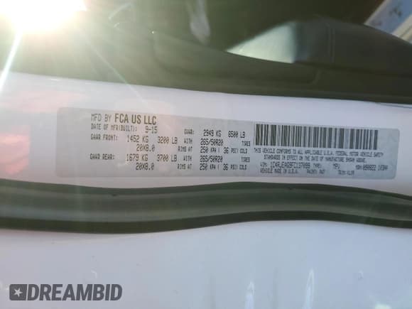 ✅ 2015 Jeep Grand Cherokee Laredo • VIN: 1C4RJEAG9FC137099 • Лот: 89191275. Опубликован ранее на Copart с пробегом 154 093 миль. Бесплатный доступ к архиву аукционных продаж из США и подробный отчёт об истории автомобиля на DreamBid. Изображение 14.