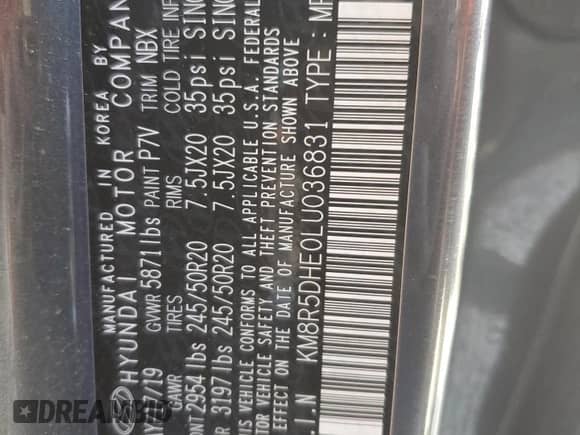 ✅ 2020 Hyundai Palisade Limited • VIN: KM8R5DHE0LU036831 • Лот: 73994434. Размещён на Copart с пробегом 84 334 миль миль. Получите бесплатный доступ к архиву аукционных продаж из США и посмотрите подробный отчёт об истории автомобиля на DreamBid. Изображение 14.