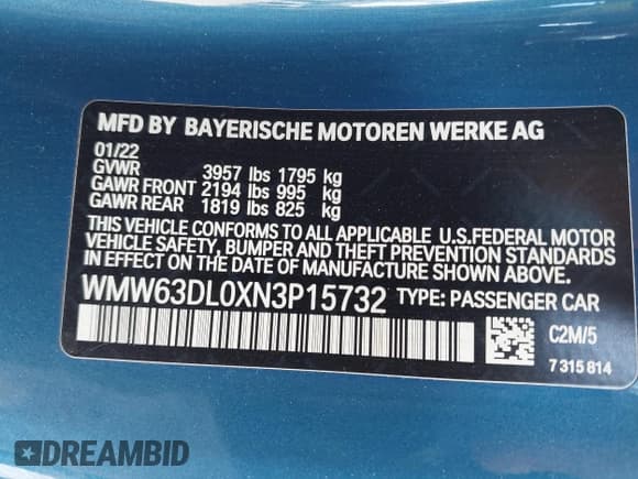 ✅ 2022 MINI Convertible John Cooper Works • VIN: WMW63DL0XN3P15732 • Lot: 41807134. Listed on IAAI with 52,631 mi. Free auction sales archive from the USA and detailed vehicle history report at DreamBid. Image 9.