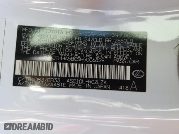 ✅ 2017 Lexus RC 200t • VIN: JTHHA5BC5H5006829 • Lot: 77386183. Wystawiony na Copart z przebiegiem 86 861 mil. Bezpłatny archiwum sprzedaży aukcyjnych z USA i szczegółowy raport historii pojazdu na DreamBid. Zdjęcie 14.