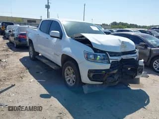 ✅ 2022 Chevrolet Colorado 2WD LT • VIN: 1GCGSCEA0N1313191 • Lot: 41976729. Listed on IAAI with 27,568 mi. Free auction sales archive from the USA and detailed vehicle history report at DreamBid. Image 1.