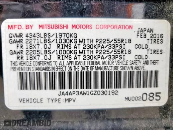 2016 Mitsubishi Outlander SE z VIN JA4AP3AW1GZ030192, wystawiony jako Copart lot #64548835 z przebiegiem 126 616 mil mil oraz Szkoda całkowita • Salvage title. Historia ofert i sprzedaży dostępna na DreamBid. Obrazek 13.