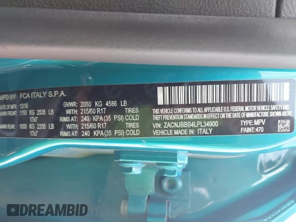✅ 2020 Jeep Renegade Latitude • VIN: ZACNJBBB4LPL34900 • Lot: 42274669. Wystawiony na IAAI z przebiegiem 41 908 mil. Bezpłatny archiwum sprzedaży aukcyjnych z USA i szczegółowy raport historii pojazdu na DreamBid. Zdjęcie 9.