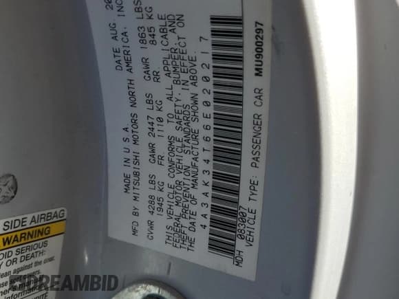 ✅ 2006 Mitsubishi Eclipse GT • VIN: 4A3AK34T66E020217 • Lot: 74996364. Wystawiony na Copart z przebiegiem 149 792 mil. Bezpłatny archiwum sprzedaży aukcyjnych z USA i szczegółowy raport historii pojazdu na DreamBid. Zdjęcie 12.