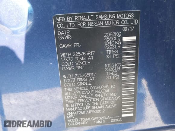 ✅ 2018 Nissan Rogue SV • VIN: KNMAT2MT7JP508812 • Lot: 43511734. Wystawiony na IAAI z przebiegiem 142 355 mil. Bezpłatny archiwum sprzedaży aukcyjnych z USA i szczegółowy raport historii pojazdu na DreamBid. Zdjęcie 9.