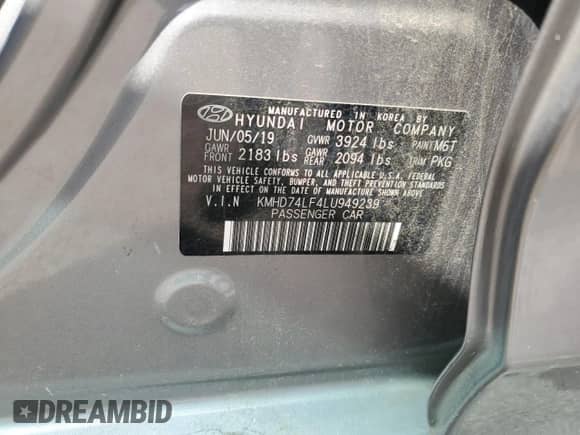 2020 Hyundai Elantra SE z VIN KMHD74LF4LU949239, wystawiony jako Copart lot #55599705 z przebiegiem 88 744 mil mil oraz Czysty tytuł • Clean title. Historia ofert i sprzedaży dostępna na DreamBid. Obrazek 13.