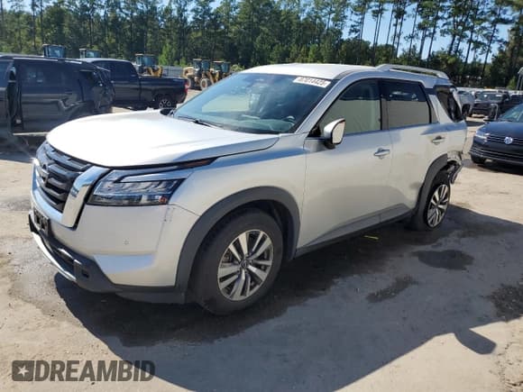 ✅ 2023 Nissan Pathfinder SL • VIN: 5N1DR3CC5PC208362 • Лот: 87014425. Опубликован ранее на Copart с пробегом 53 595 миль. Бесплатный доступ к архиву аукционных продаж из США и подробный отчёт об истории автомобиля на DreamBid. Изображение 1.