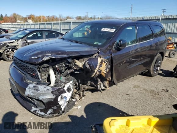 ✅ 2021 Dodge Durango GT Plus • VIN: 1C4RDJDG0MC627567 • Лот: 82673495. Опубликован ранее на Copart с пробегом 41 079 миль. Бесплатный доступ к архиву аукционных продаж из США и подробный отчёт об истории автомобиля на DreamBid. Изображение 1.