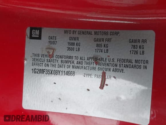 ✅ 2008 Pontiac Solstice GXP • VIN: 1G2MF35X08Y114668 • Lot: 43765521. Wystawiony na IAAI z przebiegiem 108 847 mil. Bezpłatny archiwum sprzedaży aukcyjnych z USA i szczegółowy raport historii pojazdu na DreamBid. Zdjęcie 9.