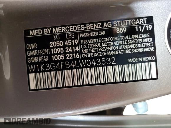 ✅ 2020 Mercedes-Benz A 220 • VIN: W1K3G4FB4LW043532 • Lot: 51285845. Wystawiony na Copart z przebiegiem 21 863 mil. Bezpłatny archiwum sprzedaży aukcyjnych z USA i szczegółowy raport historii pojazdu na DreamBid. Zdjęcie 12.