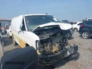 ✅ 2023 Chevrolet Express Cargo • VIN: 1GCWGAFP1P1102511 • Lot: 42174059. Listed on IAAI with Not provided. Free auction sales archive from the USA and detailed vehicle history report at DreamBid. Image 1.